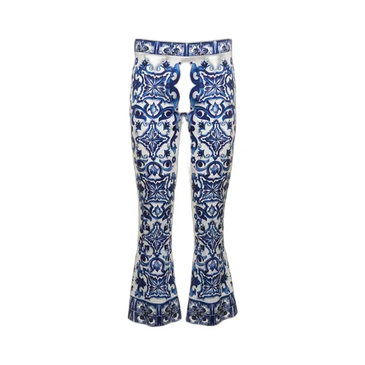 Dolce & Gabbana Majolica Printed Flared Pants