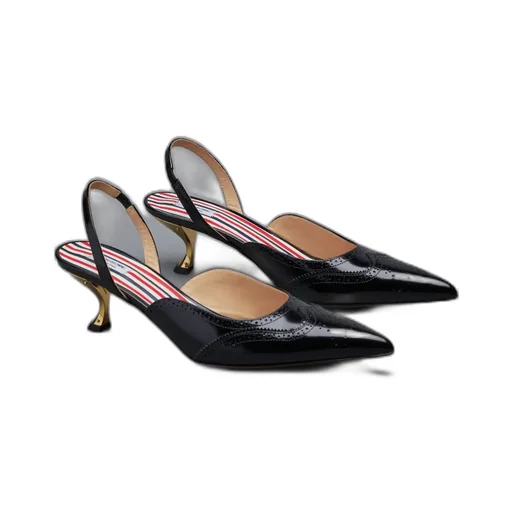 Thom Browne Pointed-Toe Slingback Pumps
