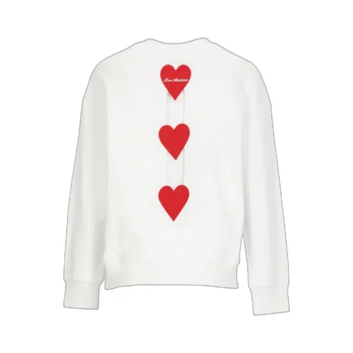 Heart-Detail Crew Neck Sweatshirt
