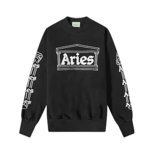 Aries Logo Printed Crewneck Sweatshirt