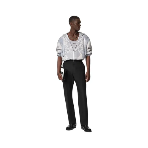 Versace Mid-Rise Milano Stamp Tailored Trousers