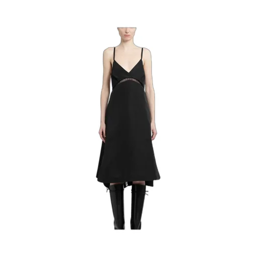Sacai V-Neck Sleeveless Midi Dress