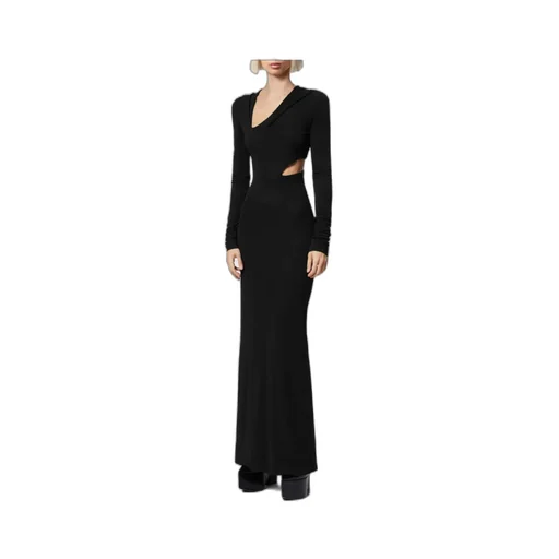 Versace Cut-Out Long Sleeved Hooded Maxi Dress