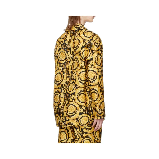 Versace Baroque Pattern Long Sleeved Pajama Shirt