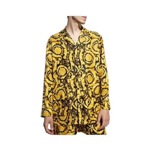 Versace Baroque Pattern Long Sleeved Pajama Shirt