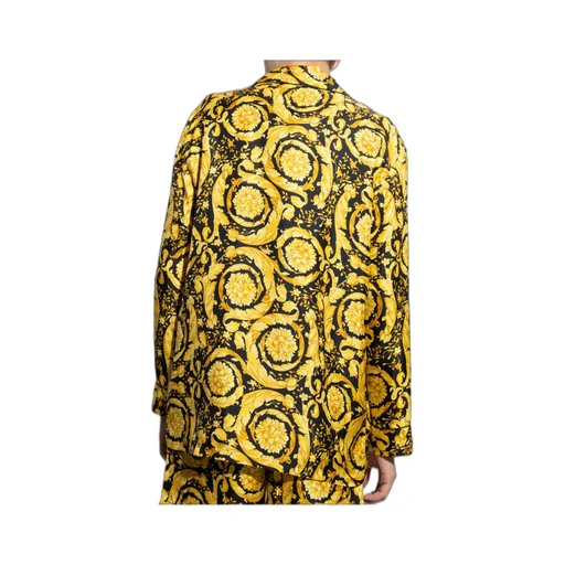 Versace Baroque Pattern Long Sleeved Pajama Shirt