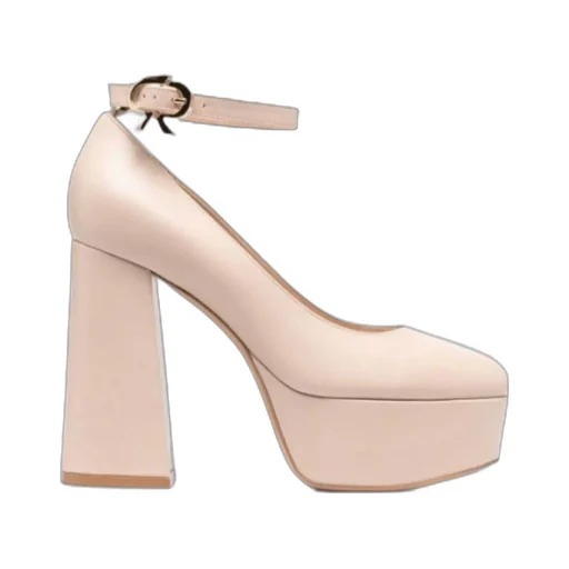 Gianvito Rossi Vernice Platform Round Toe Pumps
