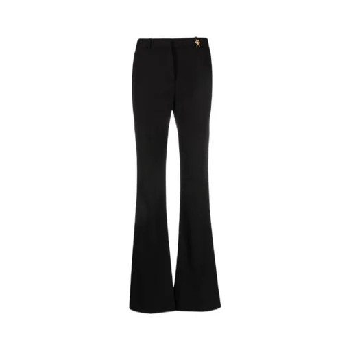 Versace Medusa Plaque Mid-Rise Flared Trousers
