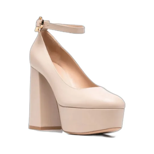 Gianvito Rossi Vernice Platform Round Toe Pumps