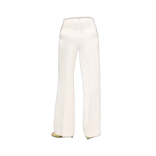 P.A.R.O.S.H. Pressed Crease Satin Wide Leg Trousers