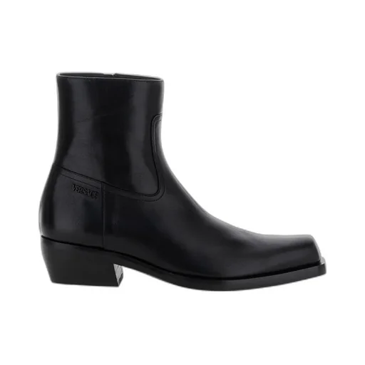 Versace Square-Toe Zipped Boots