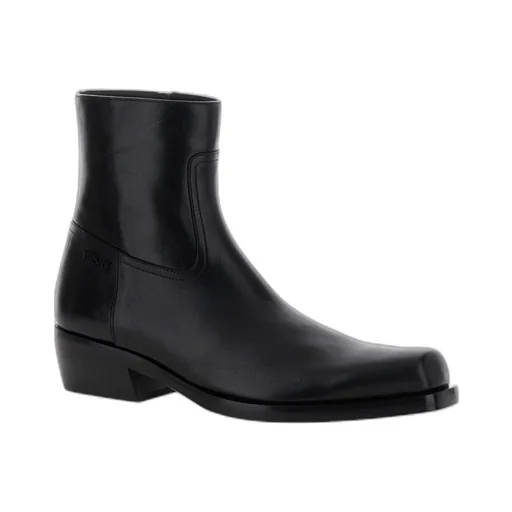 Versace Square-Toe Zipped Boots
