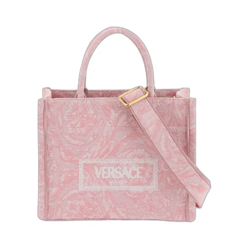 Versace All-Over Floral Motif Top Handle Bag