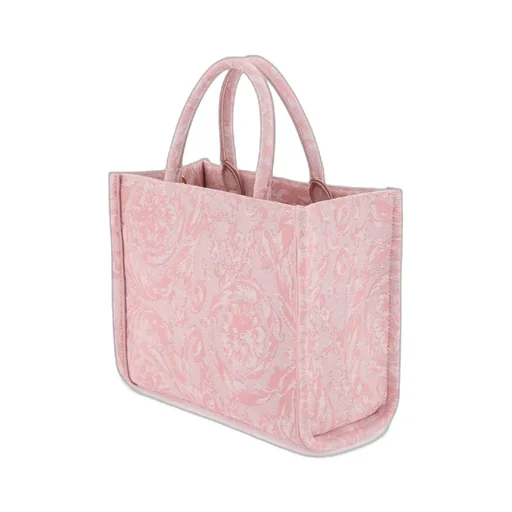 Versace All-Over Floral Motif Top Handle Bag