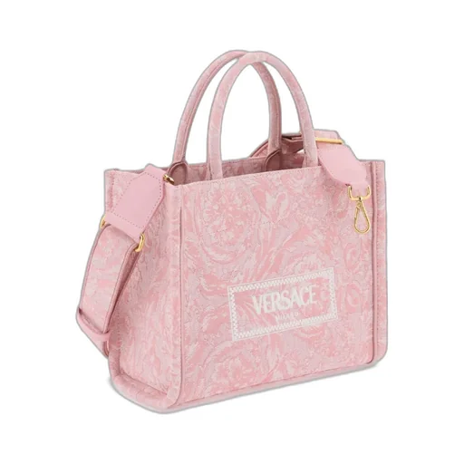 Versace All-Over Floral Motif Top Handle Bag