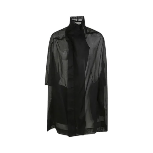 Rick Owens Semi-Sheer High-Low Hem Coat