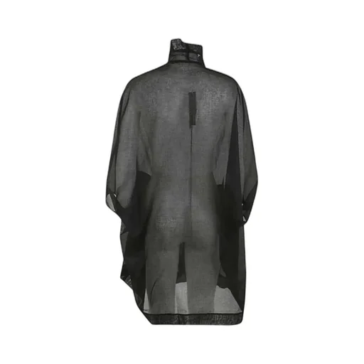 Rick Owens Semi-Sheer High-Low Hem Coat