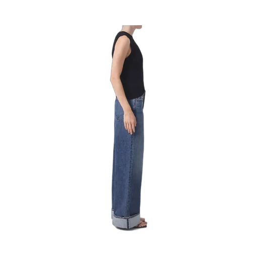 Agolde Dame High-Waisted Wide-Leg Jeans