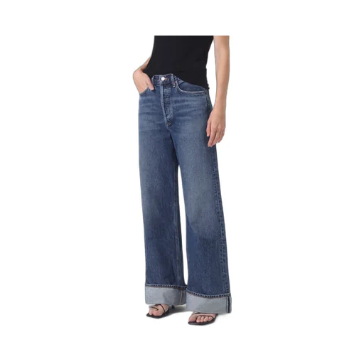Agolde Dame High-Waisted Wide-Leg Jeans