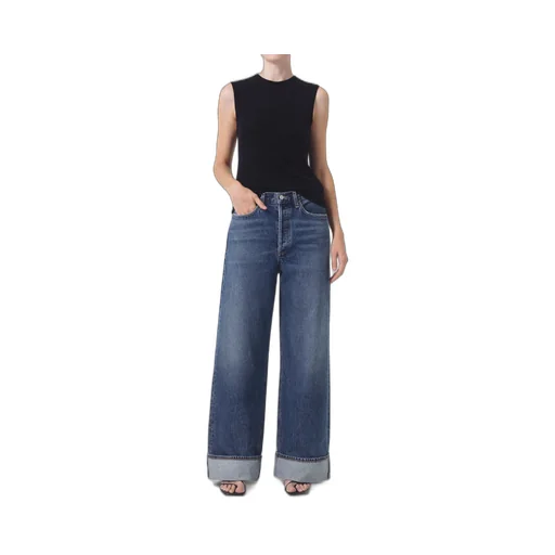 Agolde Dame High-Waisted Wide-Leg Jeans