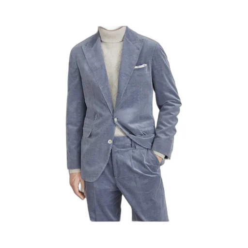 Peak-Lapel Corduroy Blazer