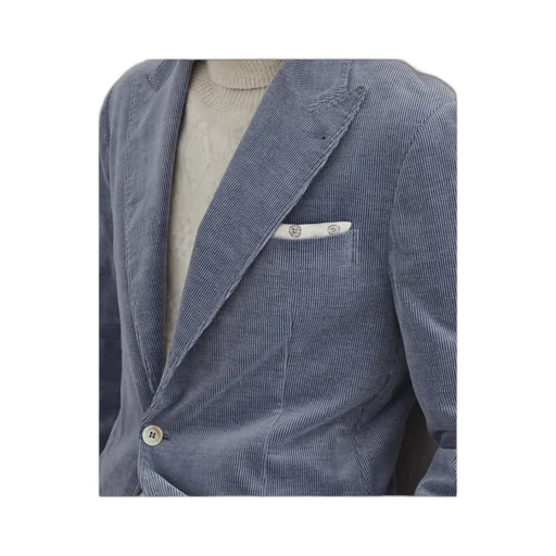 Peak-Lapel Corduroy Blazer