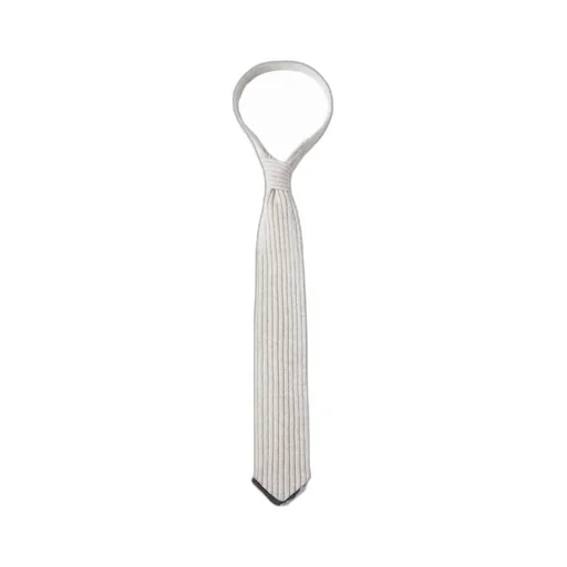 Rib Knit Tie With Monili