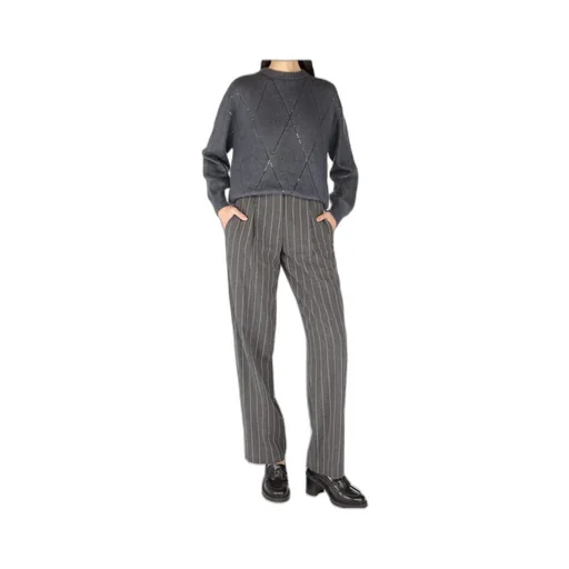 Tapered Striped Pants