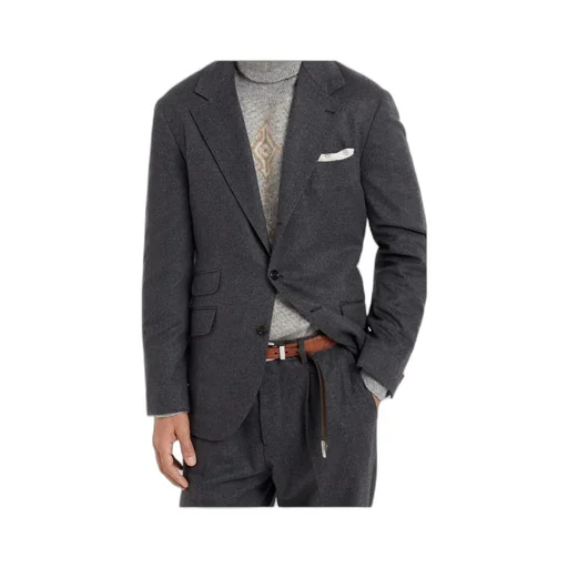 Curved-Hem Suit Jacket