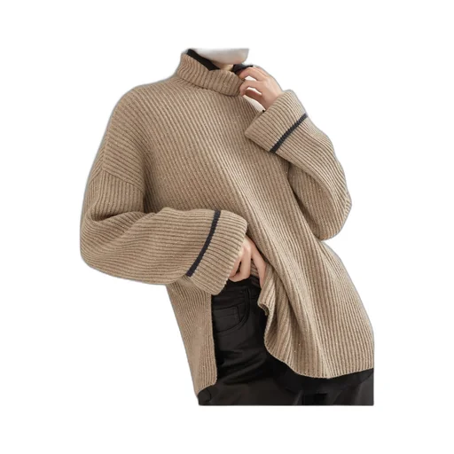 High-Neck Knitted Jumper