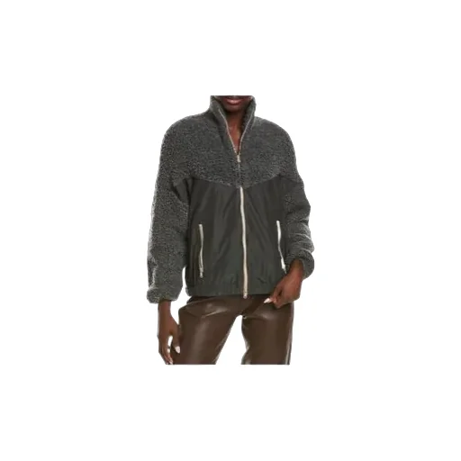 Fleece-Panel Cardigan