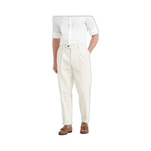 Pressed-Crease Tapered Trousers