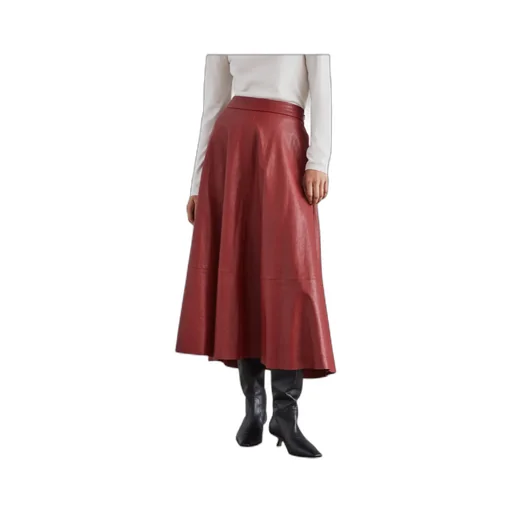 Leather Midi Skirt