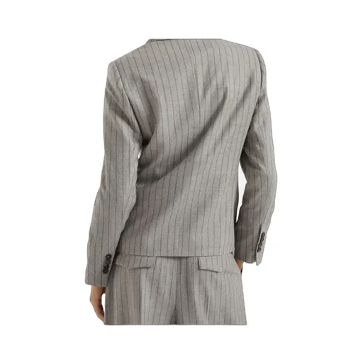 Pinstripe Double-Breasted Blazer