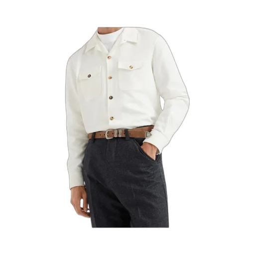Notched-Collar Cotton Shirt
