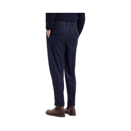 Pinstriped Wool Trousers