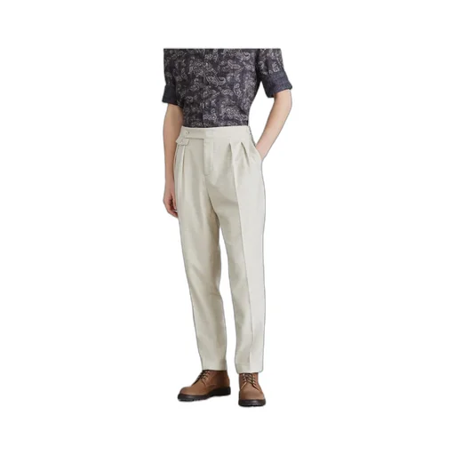 Pressed-Crease Tapered Trousers