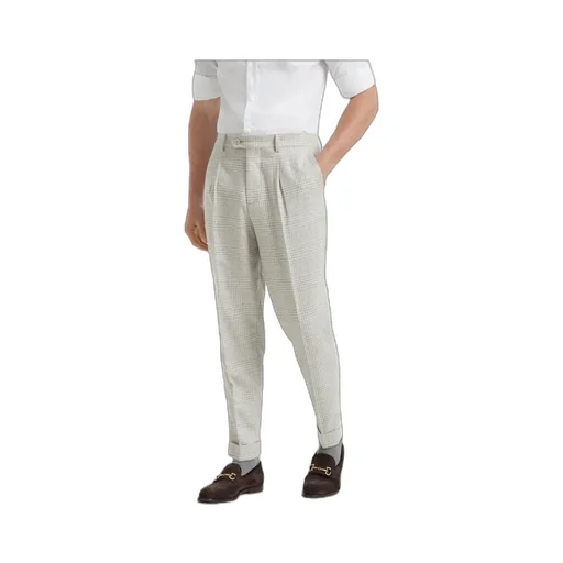 Prince Of Wales Check Tailored Trousers