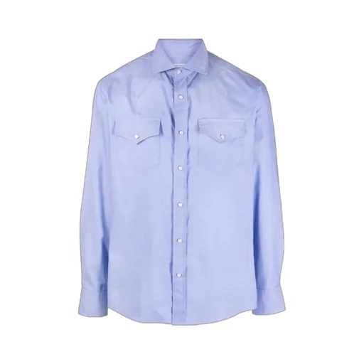 Spread-Collar Cotton Shirt