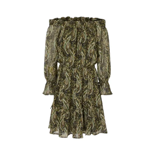Paisley Off-Shoulder Midi Dress