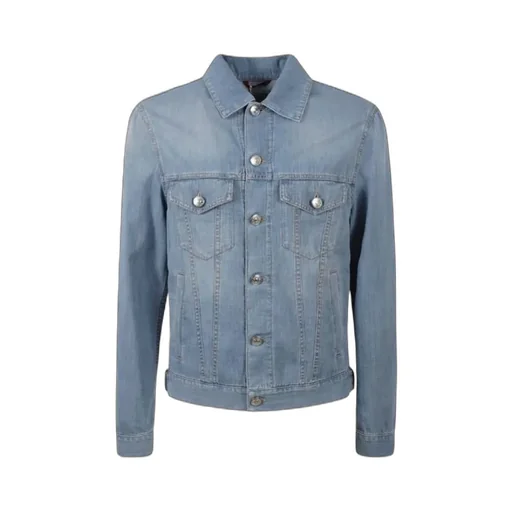 Brunello Cucinelli Long Sleeved Buttoned Denim Jacket