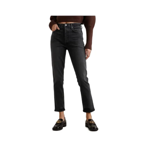 High-Waisted Straight Leg Jeans
