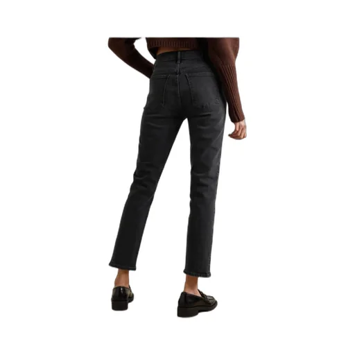 High-Waisted Straight Leg Jeans