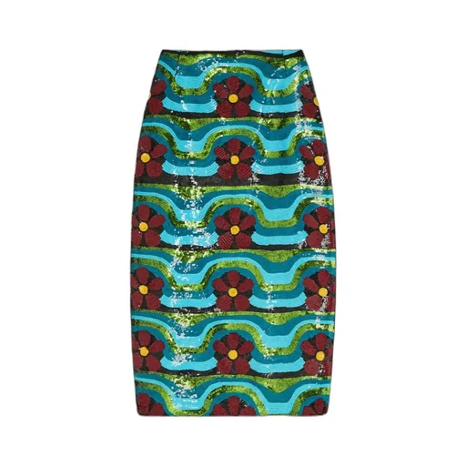 Sequin-Blend Midi Skirt