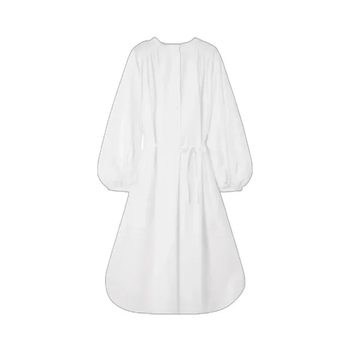 Vitti Oversized Belted Cotton-Poplin Midi Dress