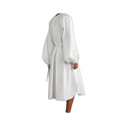 Vitti Oversized Belted Cotton-Poplin Midi Dress