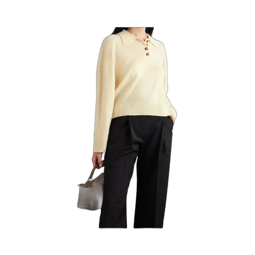 Homere Embroidered Cashmere Polo Sweater