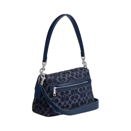 Soft Tabby Shoulder Bag In Signature Denim