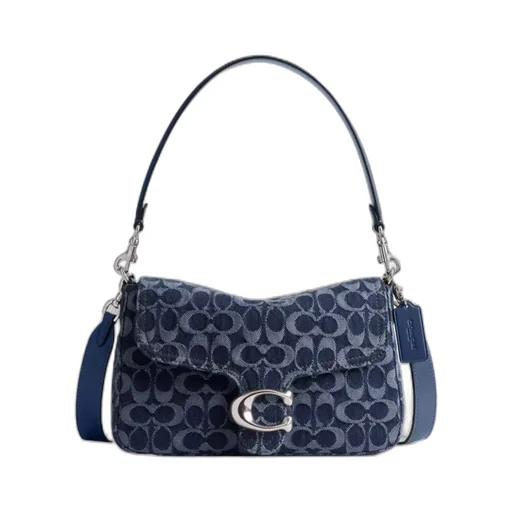 Soft Tabby Shoulder Bag In Signature Denim