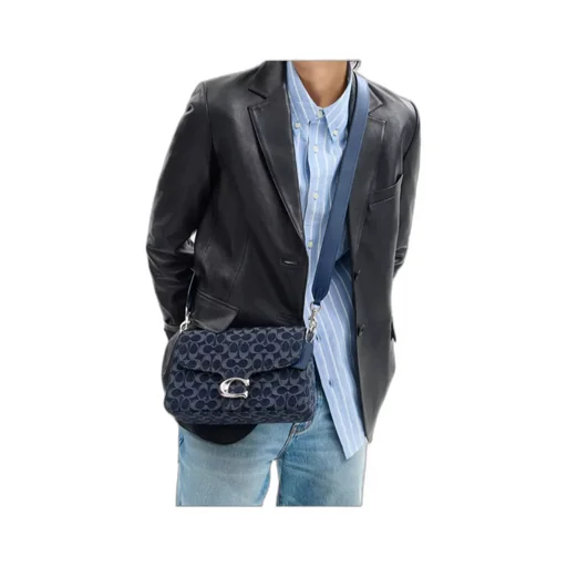 Soft Tabby Shoulder Bag In Signature Denim